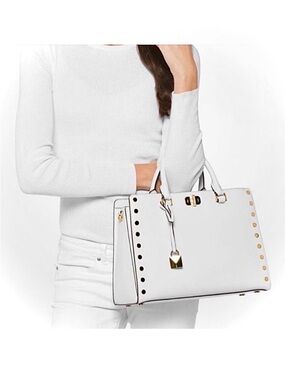 Michael Kors NEW Lg Sylvie Stud Leather
